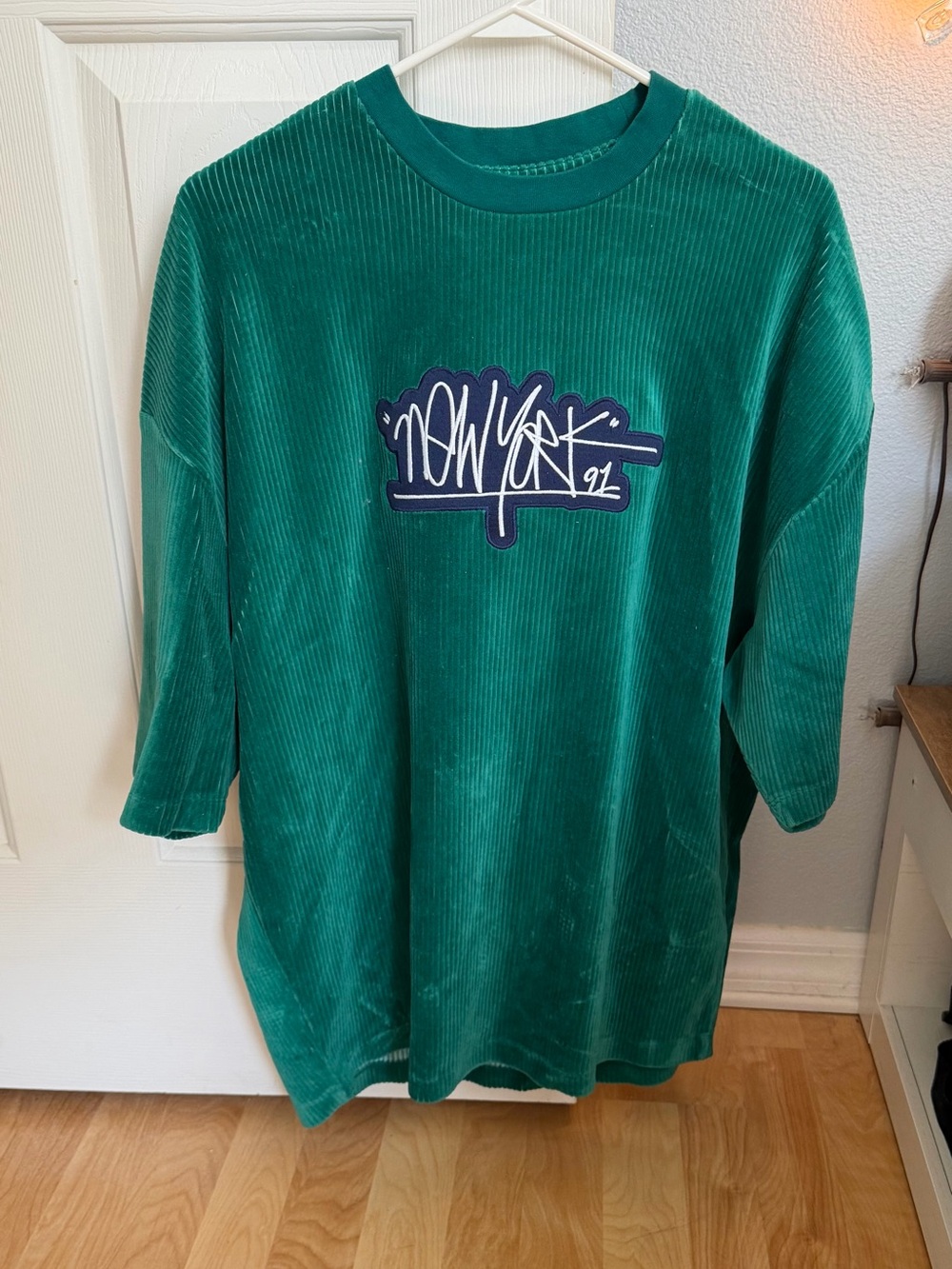 Green Corduroy Soft Oversized New York Tee NEVER WORN Unisex